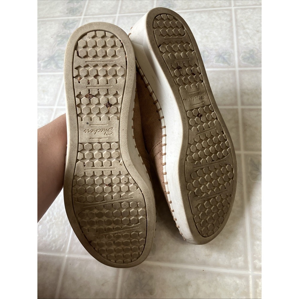 Skechers Women's Relaxed Fit Air-Cooled Memory Foam Brown Suede Slip-On Shoes 9 - Picture 6 of 6